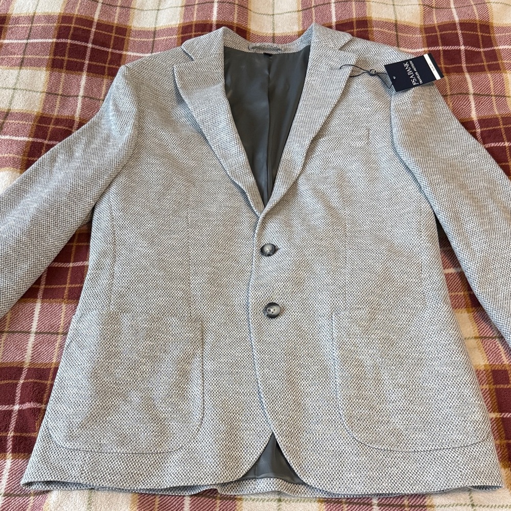NEW Jos. A. Bank Light Gray Men's Blazer 40R Slim Fit Traveler